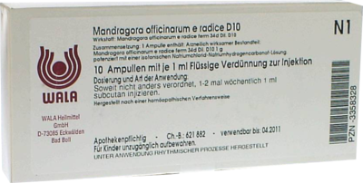 MANDRAGORA OFFICINARIUM e radice D 10 Ampullen