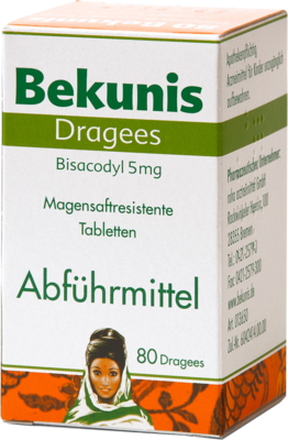 BEKUNIS Dragees Bisacodyl 5 mg magensaftres.Tabl.