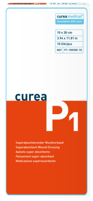 CUREA P1 superabsorb.Wundauflage 10x30 cm