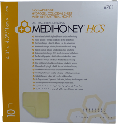 MEDIHONEY HCS Hydrogelverband 11x11 cm non-adhesiv