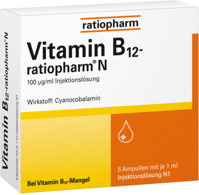 VITAMIN B12-RATIOPHARM N 100 µg/ml Inj.-Lsg.Amp.