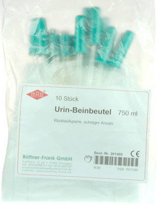 URIN BEINBEUTEL 750 ml Rückl.Sp.m.Abl.schräg