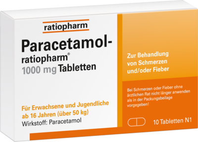PARACETAMOL-ratiopharm 1.000 mg Tabletten