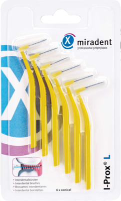 MIRADENT Interdentalbürste I-Prox L 0,5 mm gelb