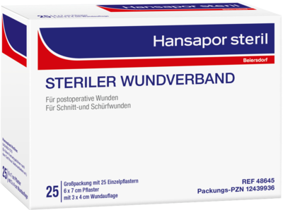 HANSAPOR steril Wundverband 6x7 cm