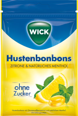 WICK Zitrone & nat.Menthol Bonb.o.Zucker Beutel