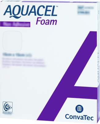 AQUACEL Foam nicht adhäsiv 15x15 cm Verband