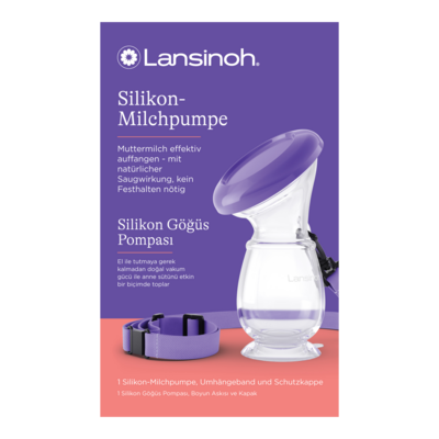 LANSINOH Silikon-Milchpumpe/Muttermilchauffänger