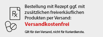 Grafik Erläuterung Versandkosten Bestellung mit Rezept
