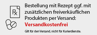 Grafik Erläuterung Versandkosten Bestellung mit Rezept