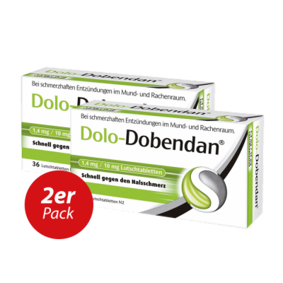 DOLO-DOBENDAN 1,4 mg/10 mg Lutschtabletten im 2er Pack