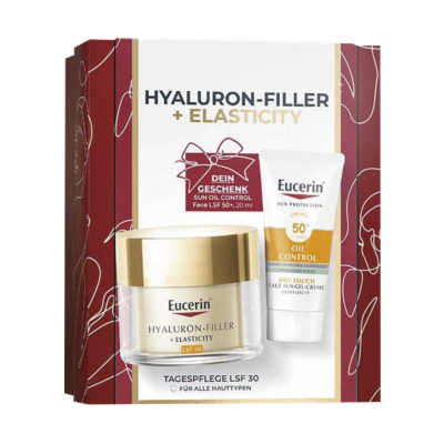 Eucerin® HYALURON-FILLER + Elasticity Tagespflege LSF 30 Weihnachtsset