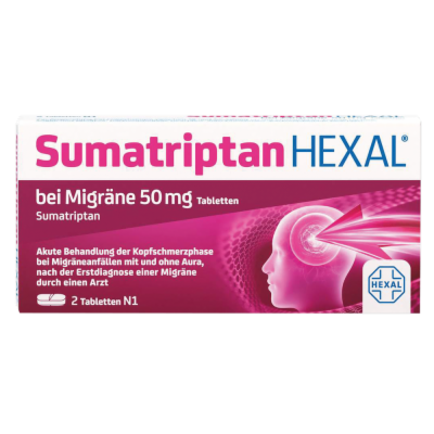 SUMATRIPTAN HEXAL bei Migräne 50 mg Tabletten