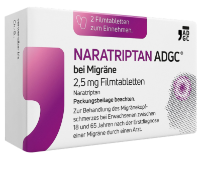 NARATRIPTAN ADGC bei Migräne 2,5 mg Filmtabletten